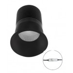 Foco Downlight LED COB fijo Redondo Negro Ø60mm 5w Konic CCT